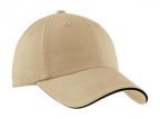 Port Authority® Unstructured Low-Profile 6-Panel Sandwich Bill Cap with Striped Closure